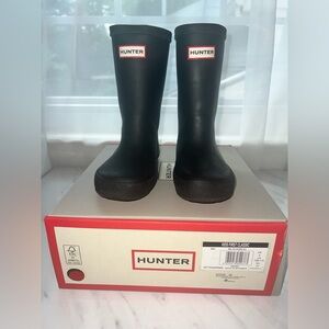 Hunter Kids Black Rain Boots